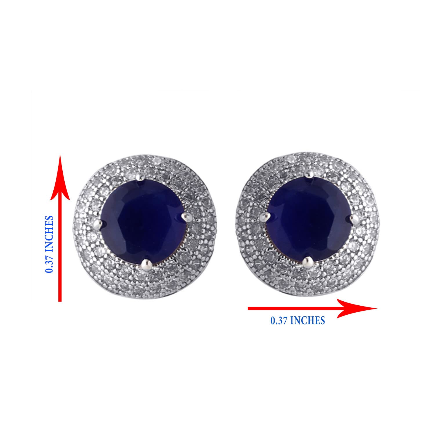 Blue Sapphirre Stone Earrings