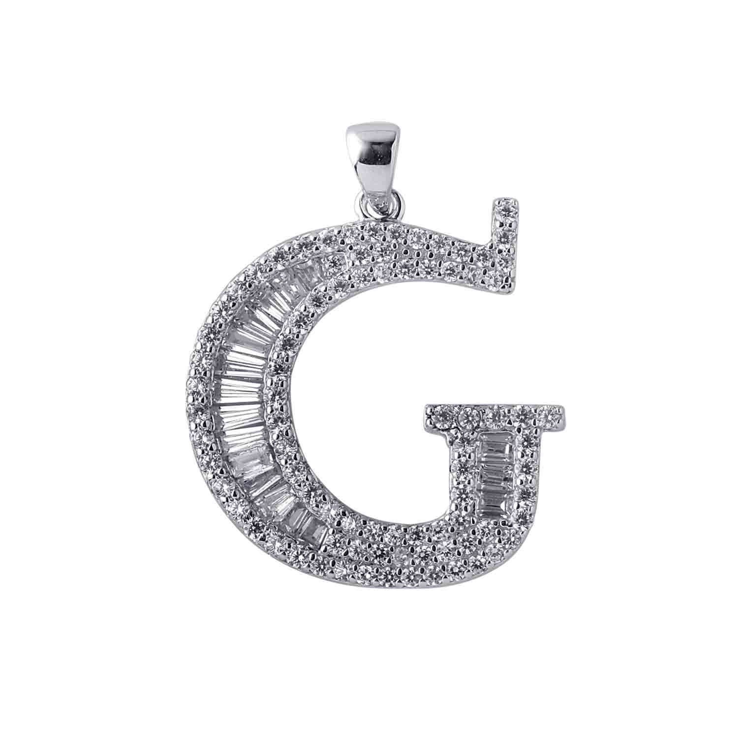 Alphabet G 925 Silver Pendant