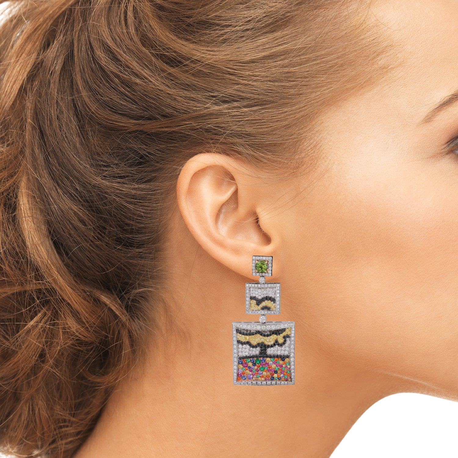 Rhodium Plated Earrings