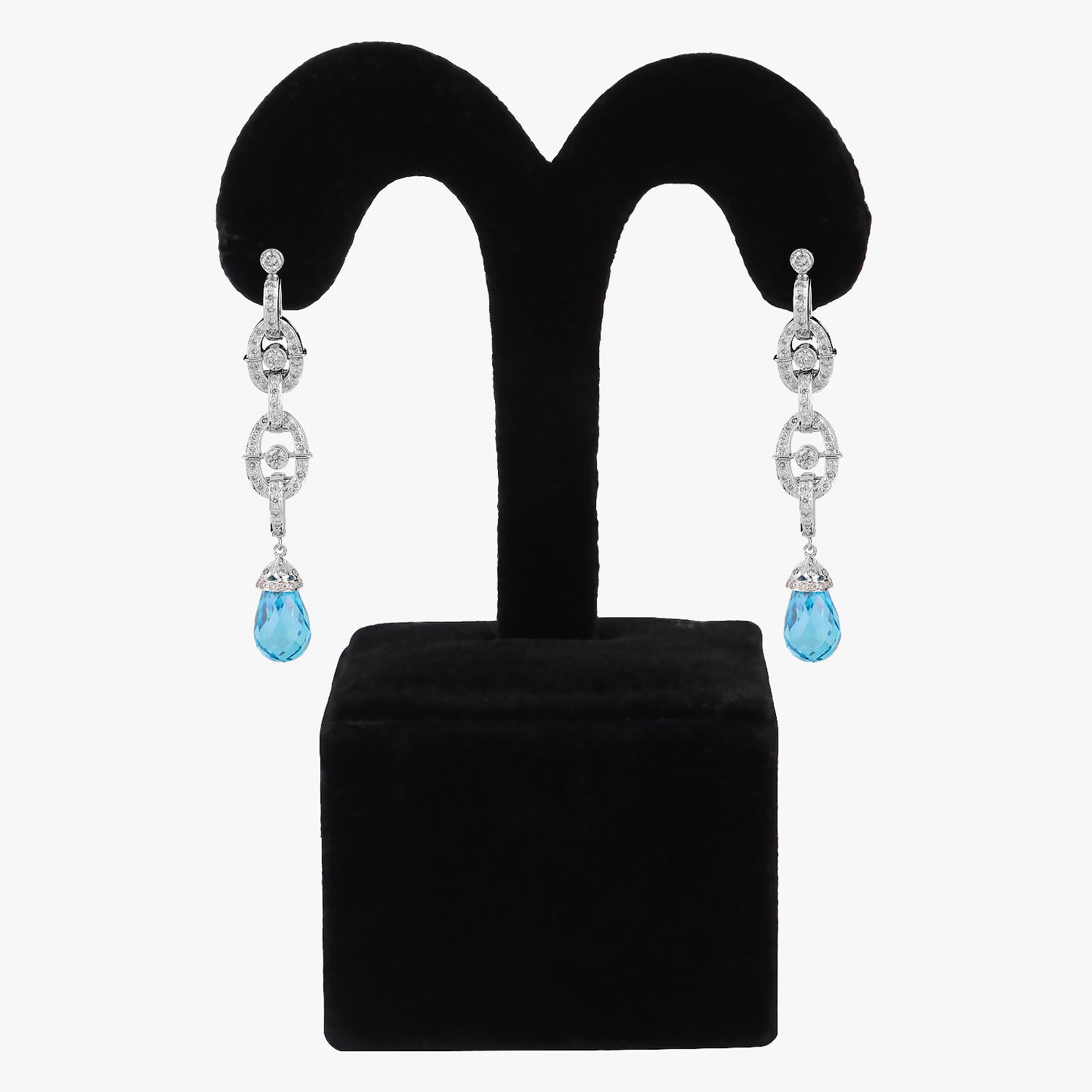 blue sapphire studded Earrings 