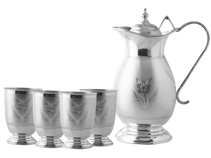 CaratCafe Pure Silver 925 Jug Glass Set for Everyday Use