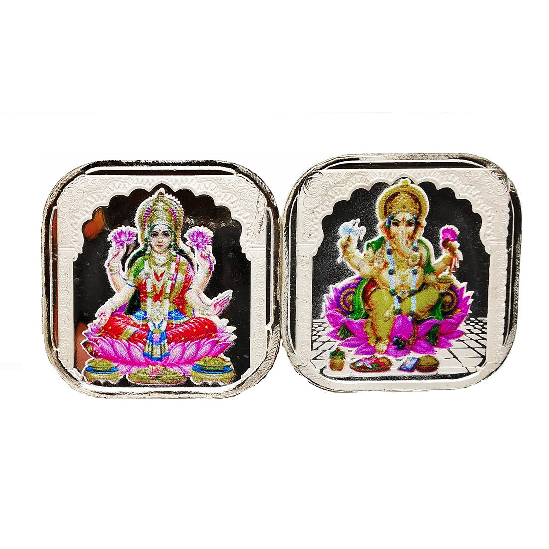 silver coins laxmi ganesh