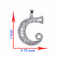 925 Sterling Silver Alphabet Pendant 