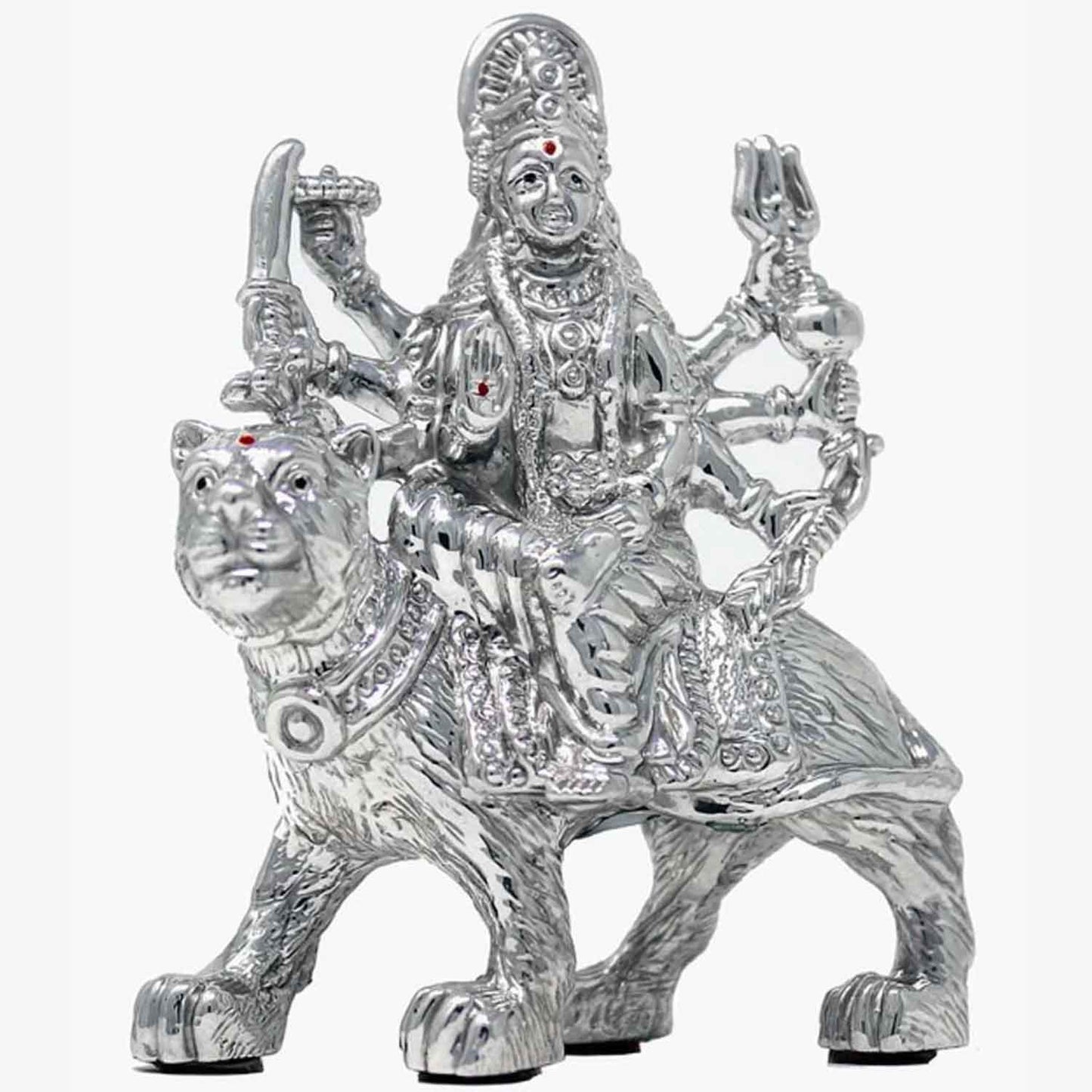 Silver durga statue