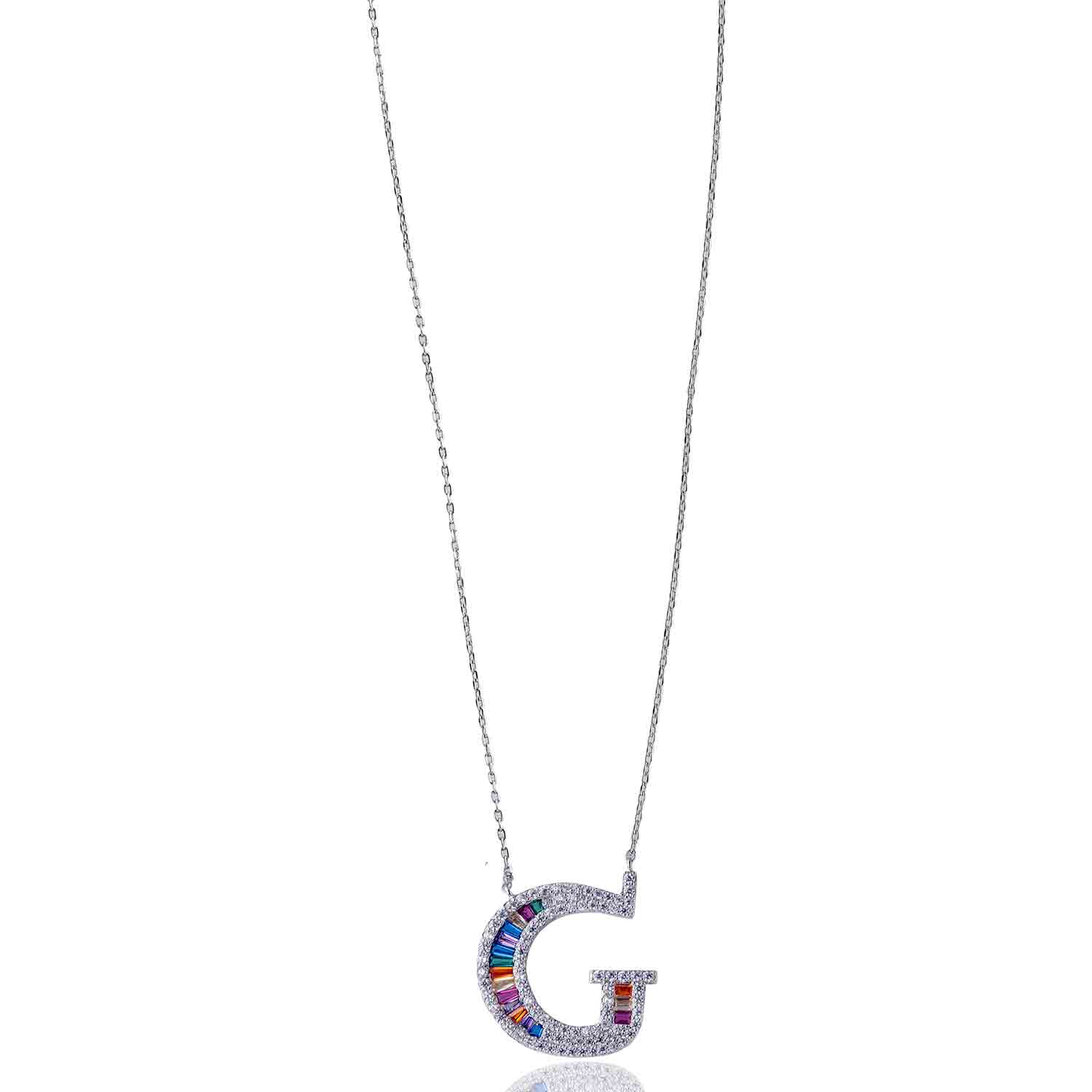 1948 Disc Initial Necklace | Blue Ruby Jewellery, Canada