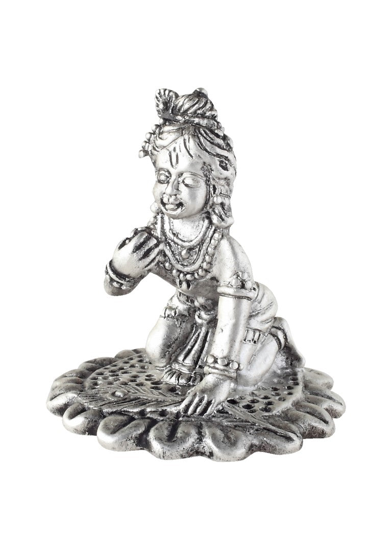 Ijuels 925 Pure Silver Ladoo Gopal/bal Gopal For Pooja/baby Shower.