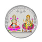 laxmi ganesh colour coin in silver
