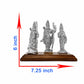 Silver Ram Darbar showing dimension of Ram darbar on wooden base 
