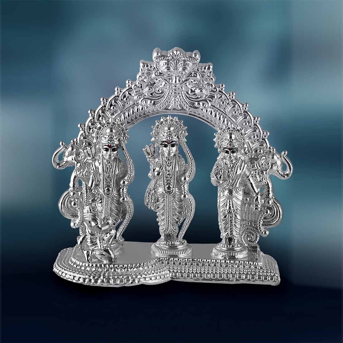 Darbar Ragam Pure Silver Ram Darbar Idol For Home Pooja ~ CaratCafe – CaratCafeInd