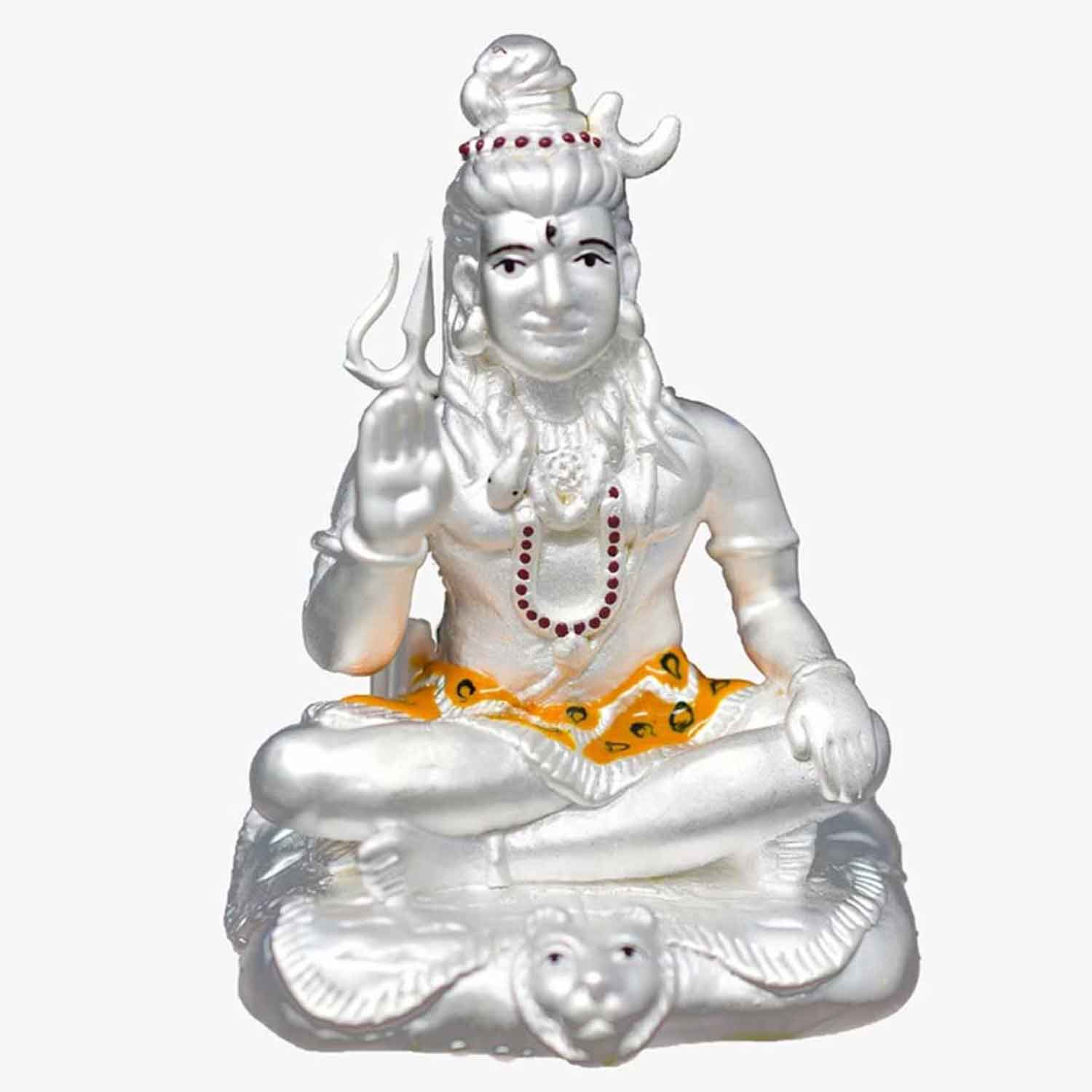 Silver shiva statue