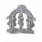 silver Ram Darbar idol for home pooja with Laxman Sita and Hanuman Ji