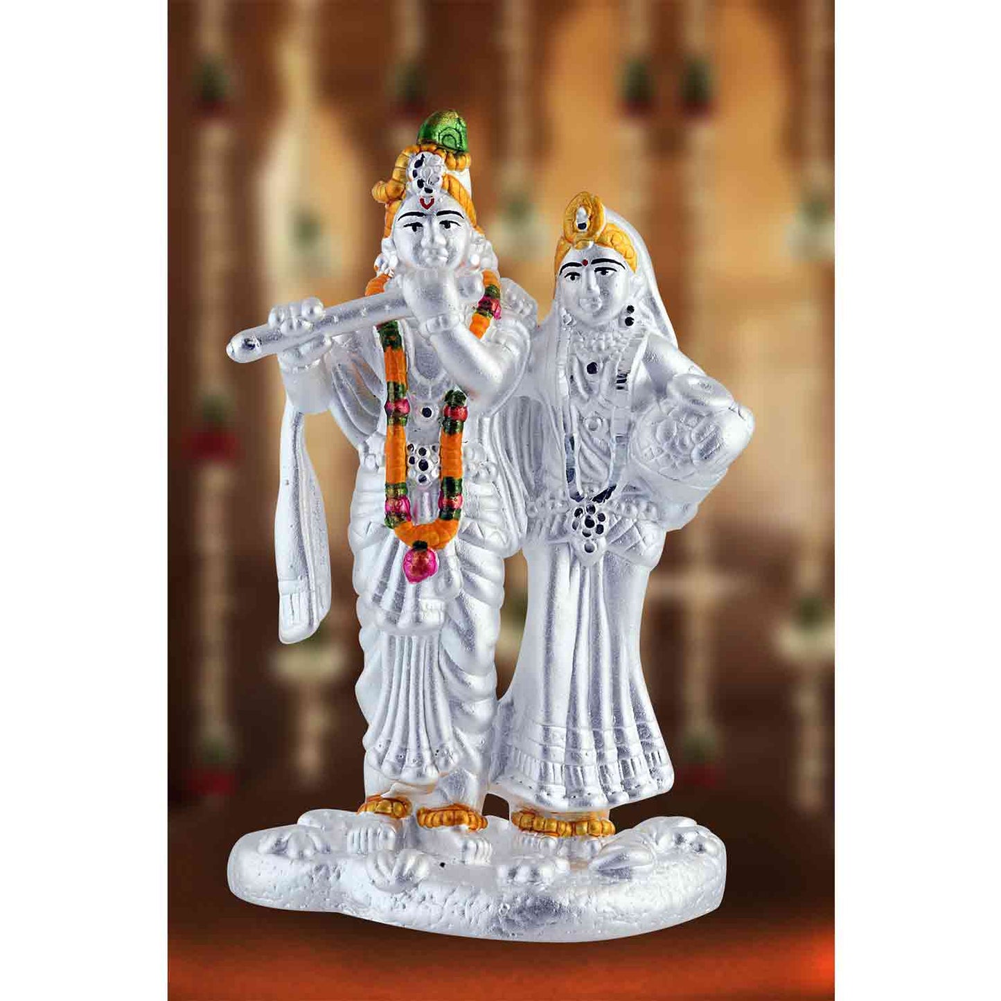 silver radha krishna