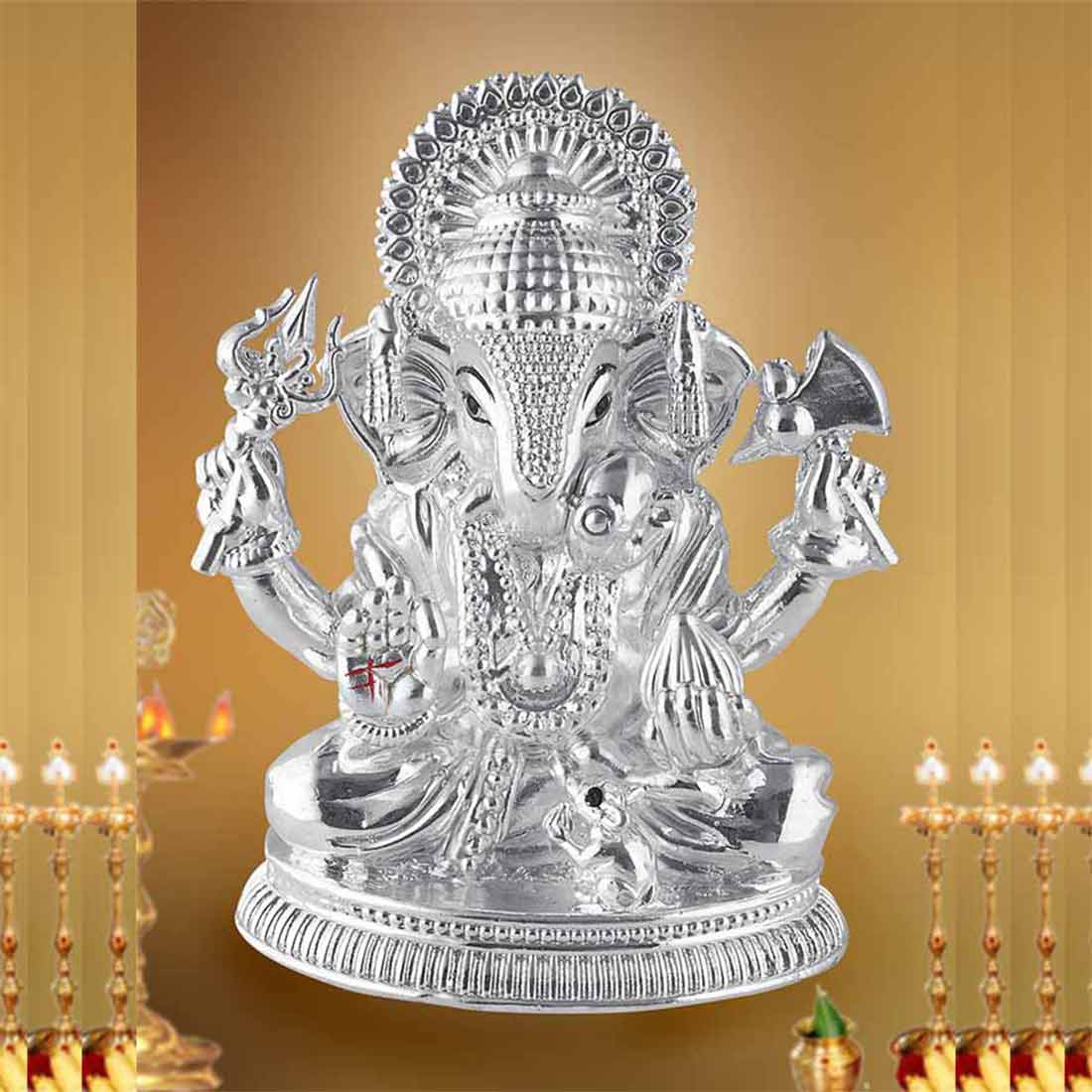 Silver Ganesha Idols 925 999 Hallmark Certified Murti CaratCafe Silver Ganesha Idols 925 999 Hallmark Certified Murti CaratCafe