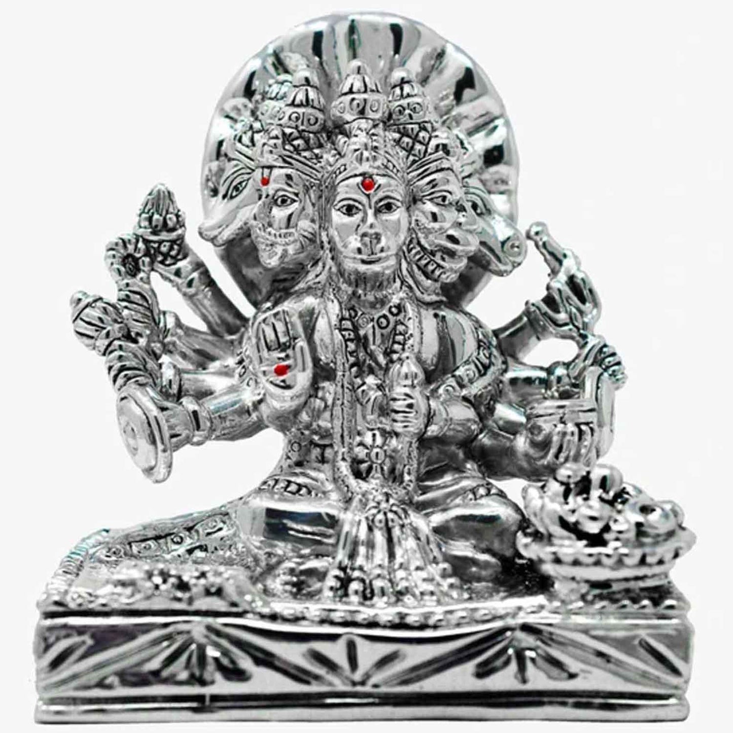 Silver panchmukhi statue