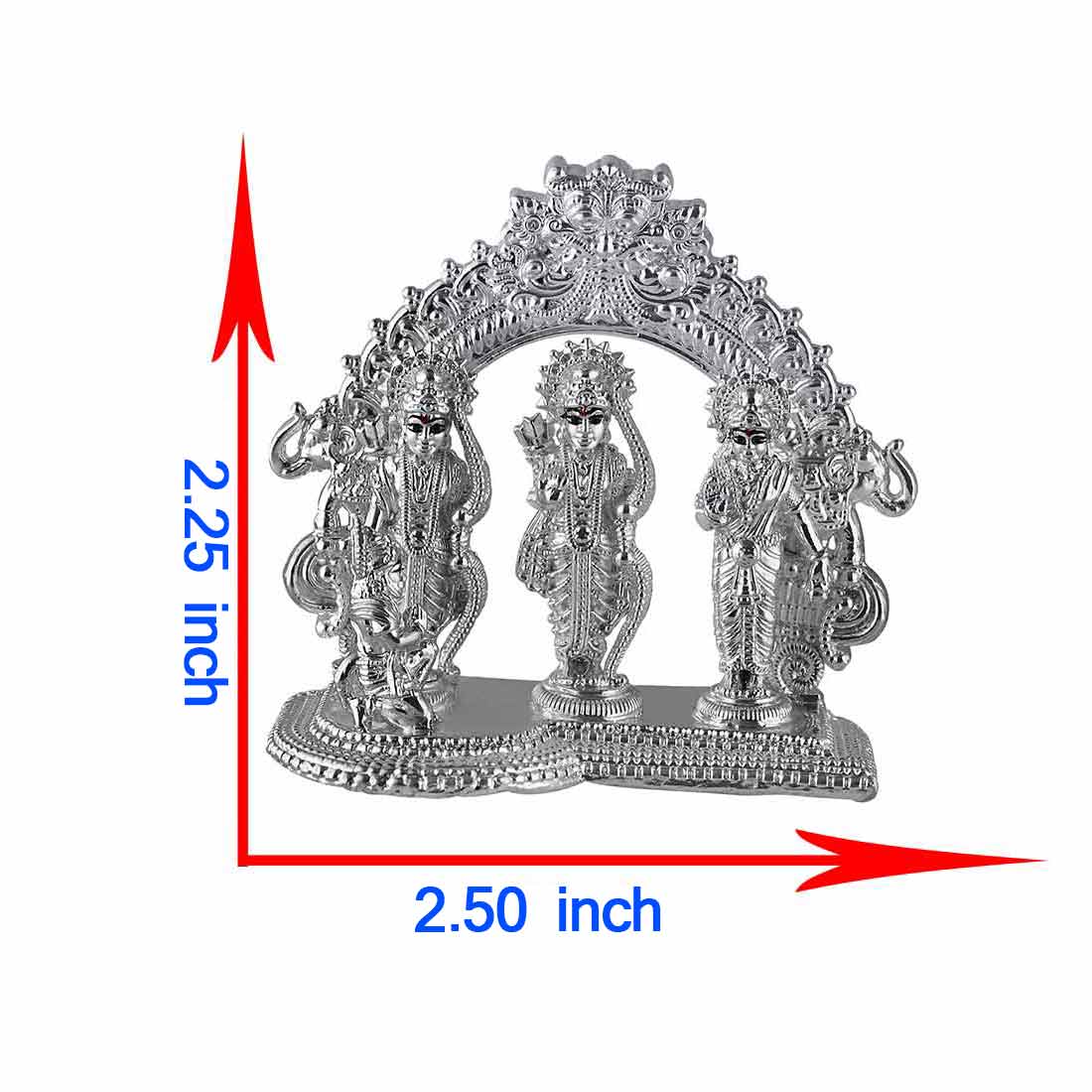 Pure Silver Ram Darbar Idol For Home Pooja